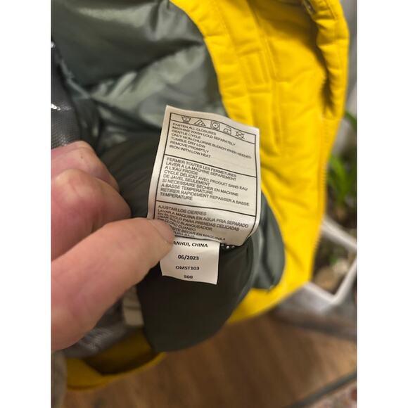 Super Triple Goose jacket snowboard ski winter coat yellow and cream NO HOOD - Picture 11 of 13